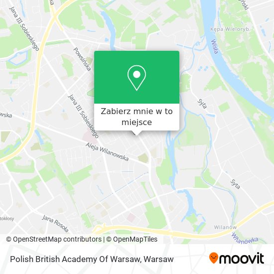 Mapa Polish British Academy Of Warsaw