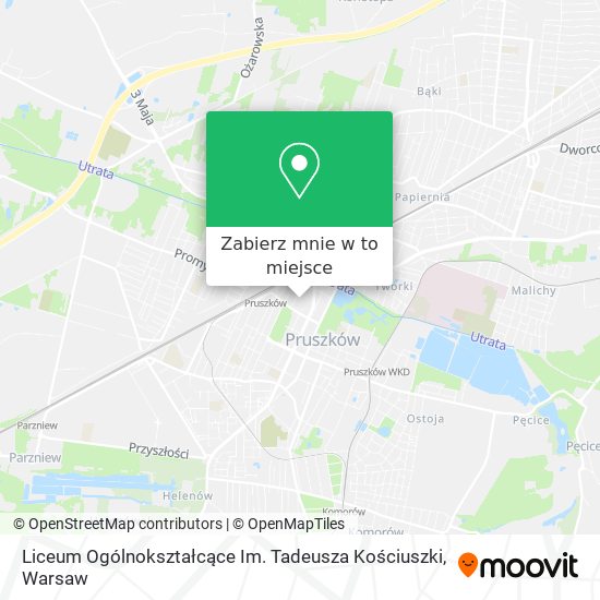 Mapa Liceum Ogólnokształcące Im. Tadeusza Kościuszki