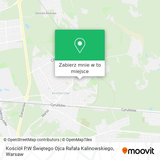 Mapa Kościół P.W Świętego Ojca Rafała Kalinowskiego