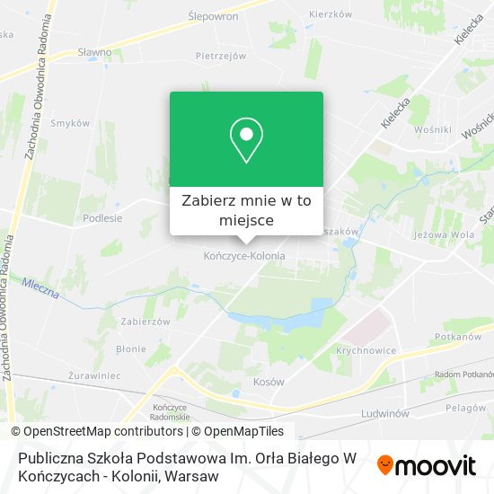 Mapa Publiczna Szkoła Podstawowa Im. Orła Białego W Kończycach - Kolonii