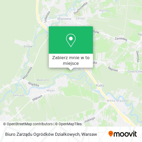 Mapa Biuro Zarządu Ogródków Działkowych