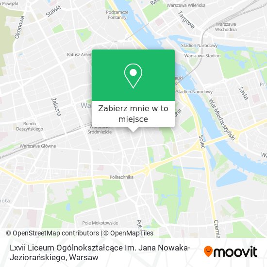 Mapa Lxvii Liceum Ogólnokształcące Im. Jana Nowaka-Jeziorańskiego