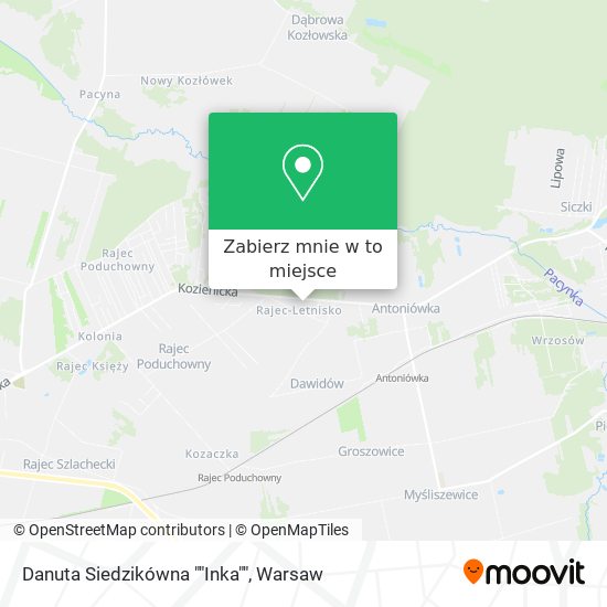 Mapa Danuta Siedzikówna ""Inka""