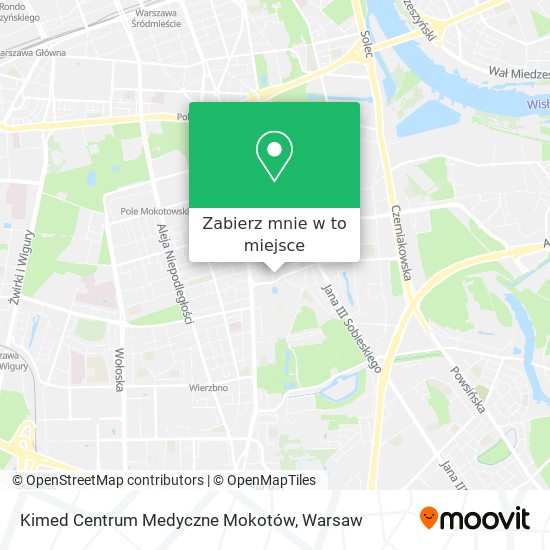 Mapa Kimed Centrum Medyczne Mokotów