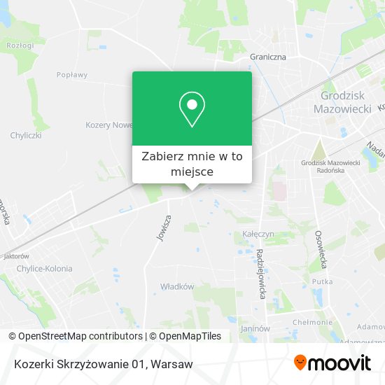 Mapa Kozerki Skrzyżowanie 01