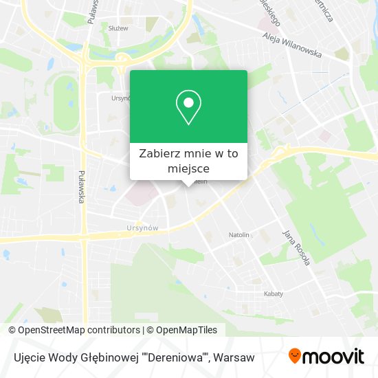 Mapa Ujęcie Wody Głębinowej ""Dereniowa""