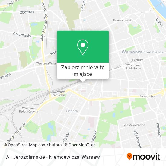 Mapa Al. Jerozolimskie - Niemcewicza