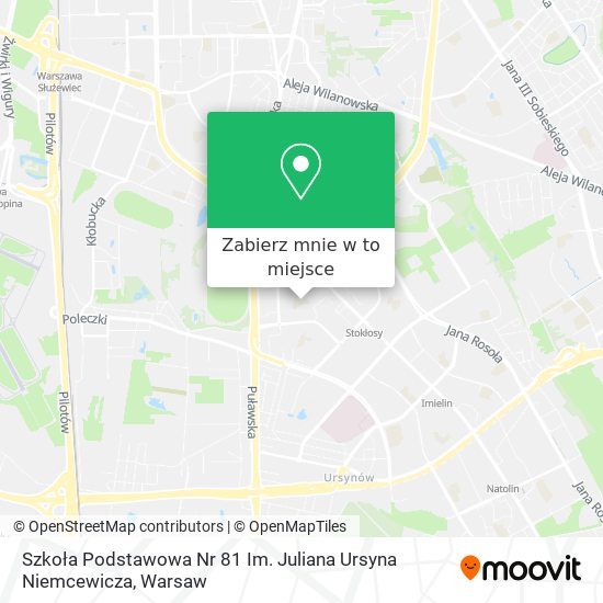 Mapa Szkoła Podstawowa Nr 81 Im. Juliana Ursyna Niemcewicza