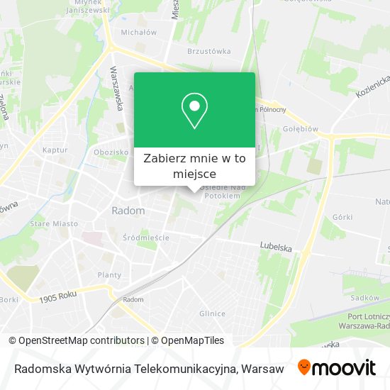 Mapa Radomska Wytwórnia Telekomunikacyjna