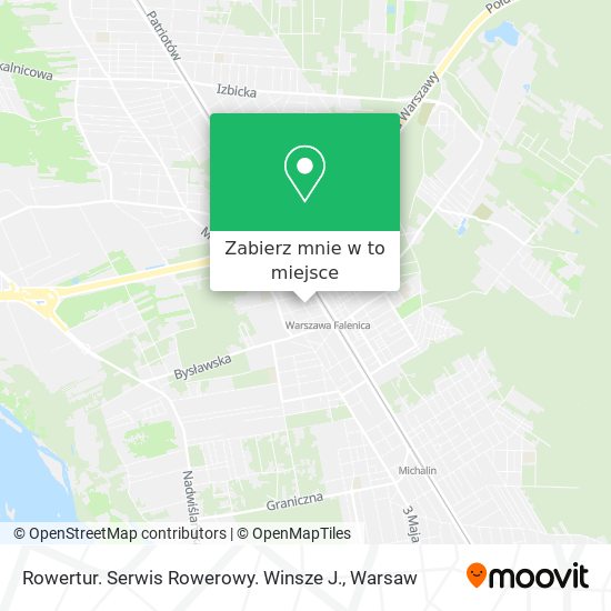 Mapa Rowertur. Serwis Rowerowy. Winsze J.