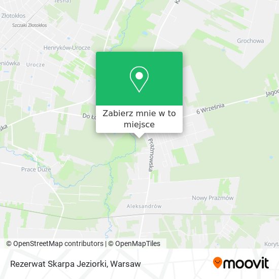 Mapa Rezerwat Skarpa Jeziorki