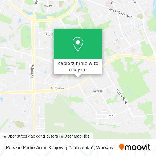 Mapa Polskie Radio Armii Krajowej ""Jutrzenka""