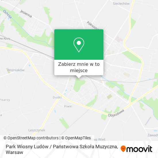 Mapa Park Wiosny Ludów / Państwowa Szkoła Muzyczna