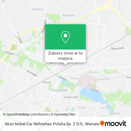 Mapa Akzo Nobel Car Refinishes Polska Sp. Z O.O.
