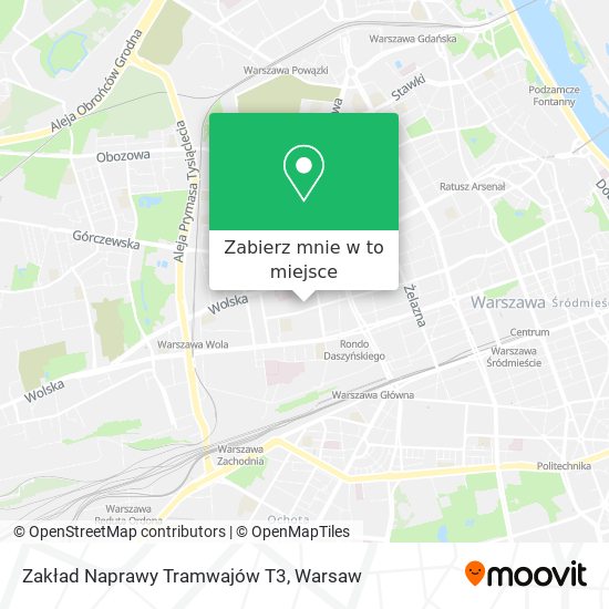 Mapa Zakład Naprawy Tramwajów T3