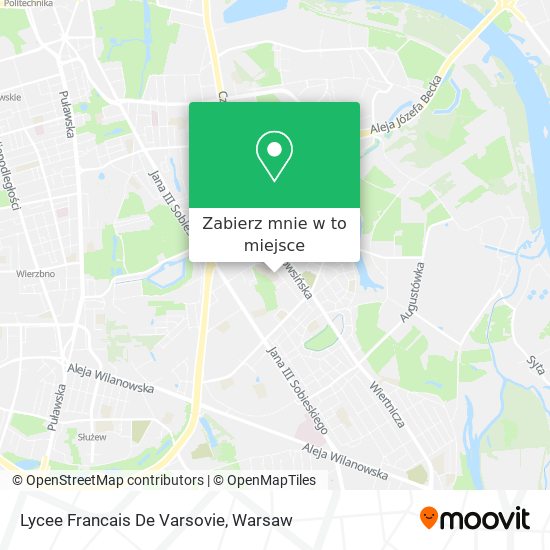 Mapa Lycee Francais De Varsovie