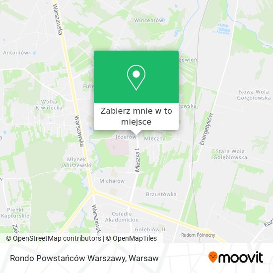 Mapa Rondo Powstańców Warszawy