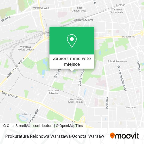 Mapa Prokuratura Rejonowa Warszawa-Ochota