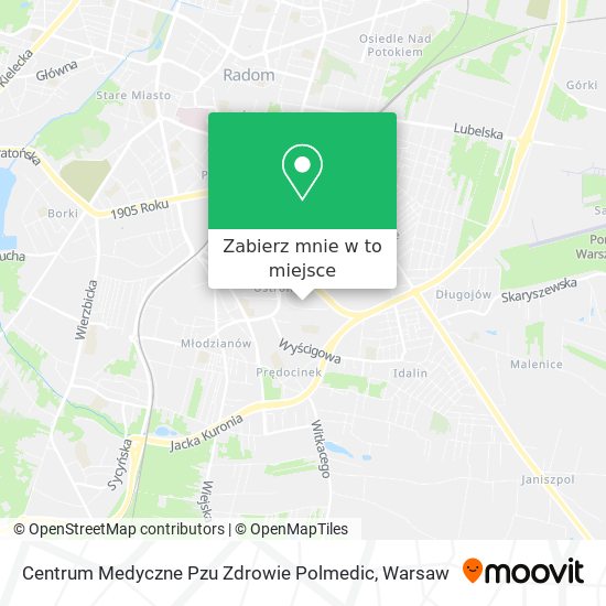 Mapa Centrum Medyczne Pzu Zdrowie Polmedic