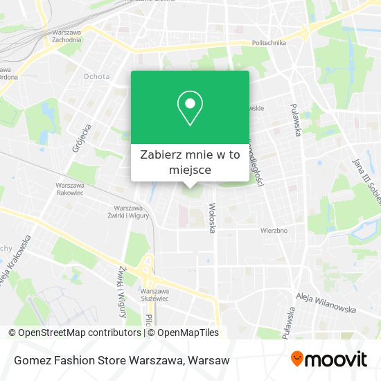 Mapa Gomez Fashion Store Warszawa