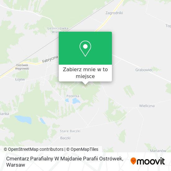 Mapa Cmentarz Parafialny W Majdanie Parafii Ostrówek