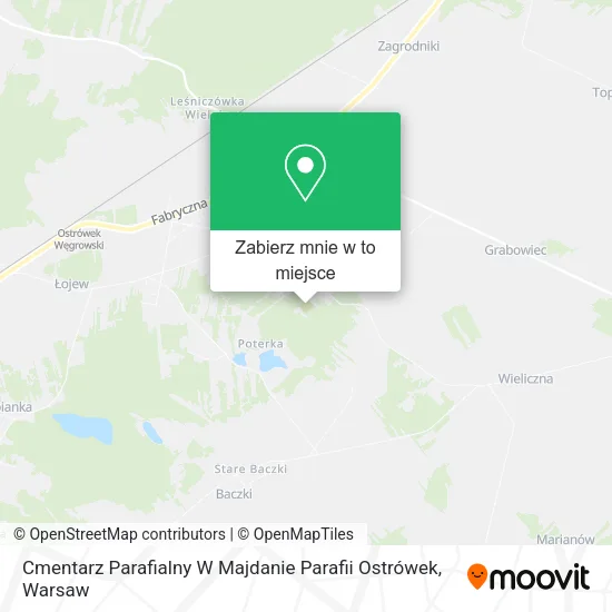 Mapa Cmentarz Parafialny W Majdanie Parafii Ostrówek