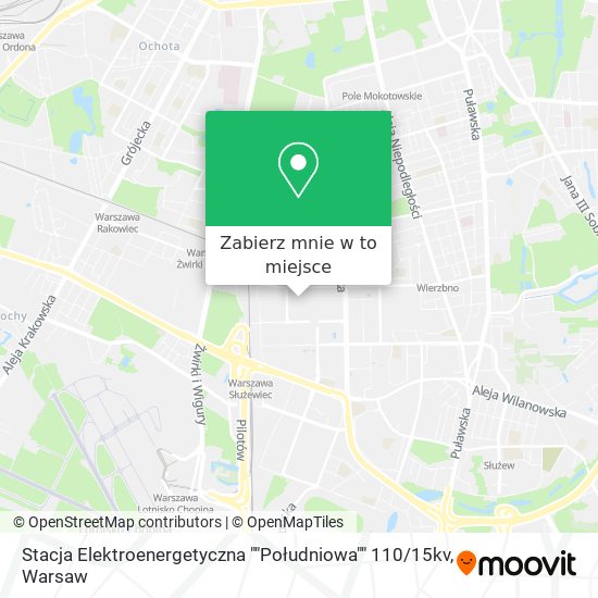 Mapa Stacja Elektroenergetyczna ""Południowa"" 110 / 15kv