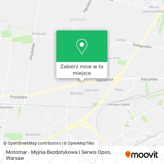 Mapa Motomar - Myjnia Bezdotykowa I Serwis Opon