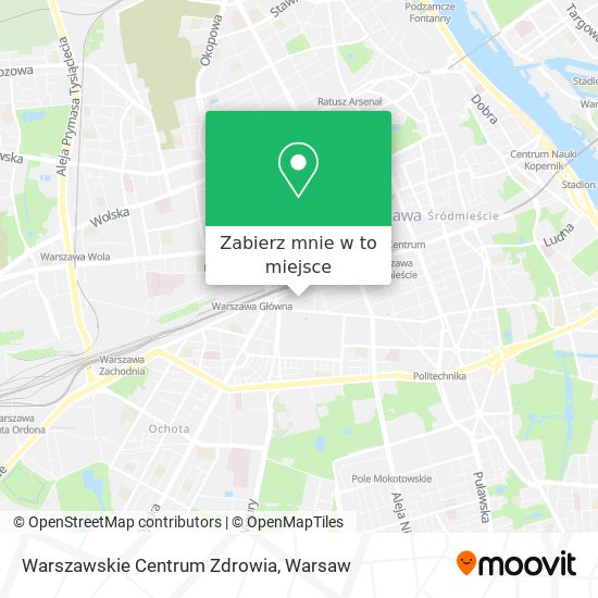 Mapa Warszawskie Centrum Zdrowia