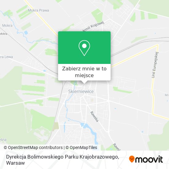 Mapa Dyrekcja Bolimowskiego Parku Krajobrazowego