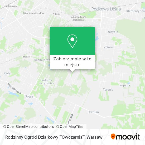 Mapa Rodzinny Ogród Działkowy ""Owczarnia""