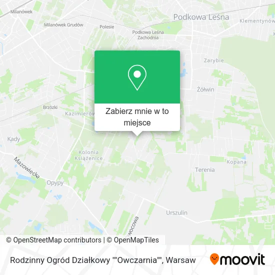 Mapa Rodzinny Ogród Działkowy ""Owczarnia""