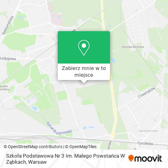 Mapa Szkoła Podstawowa Nr 3 Im. Małego Powstańca W Ząbkach