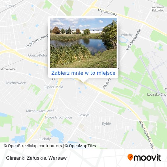 Mapa Glinianki Załuskie