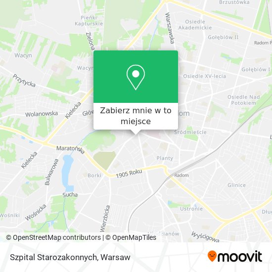 Mapa Szpital Starozakonnych