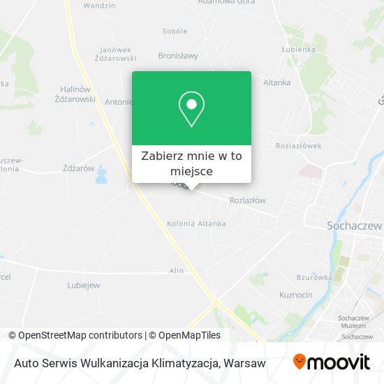 Mapa Auto Serwis Wulkanizacja Klimatyzacja