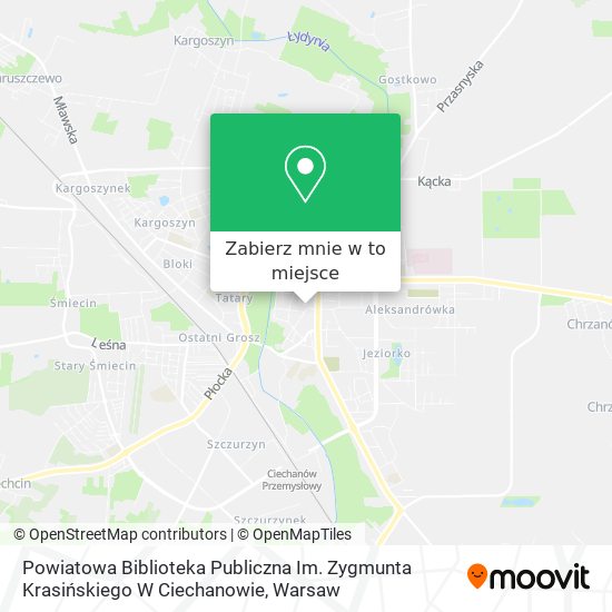 Mapa Powiatowa Biblioteka Publiczna Im. Zygmunta Krasińskiego W Ciechanowie