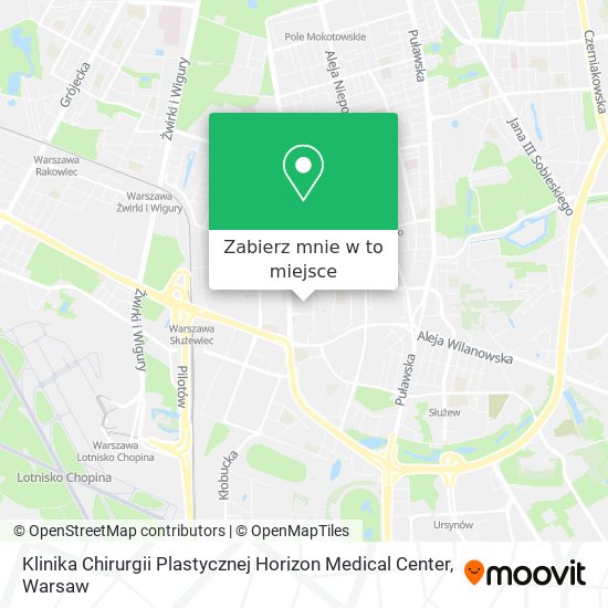 Mapa Klinika Chirurgii Plastycznej Horizon Medical Center