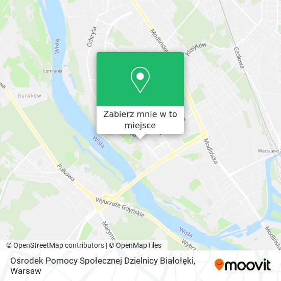 Mapa Ośrodek Pomocy Społecznej Dzielnicy Białołęki