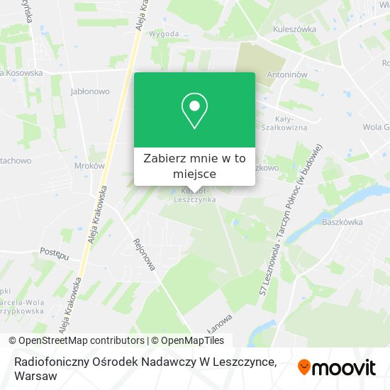 Mapa Radiofoniczny Ośrodek Nadawczy W Leszczynce