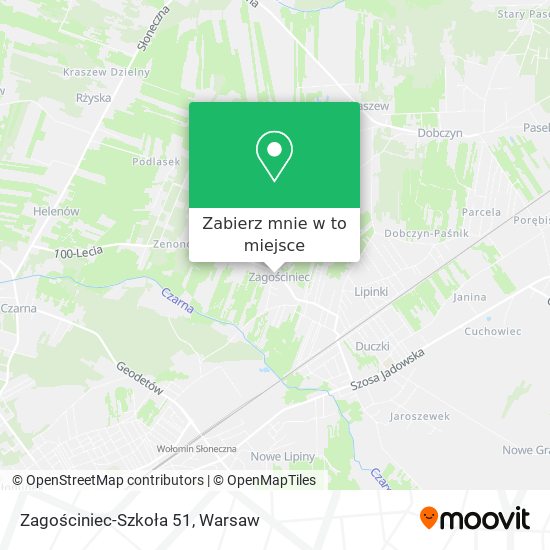 Mapa Zagościniec-Szkoła 51