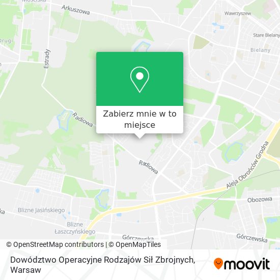 Mapa Dowództwo Operacyjne Rodzajów Sił Zbrojnych