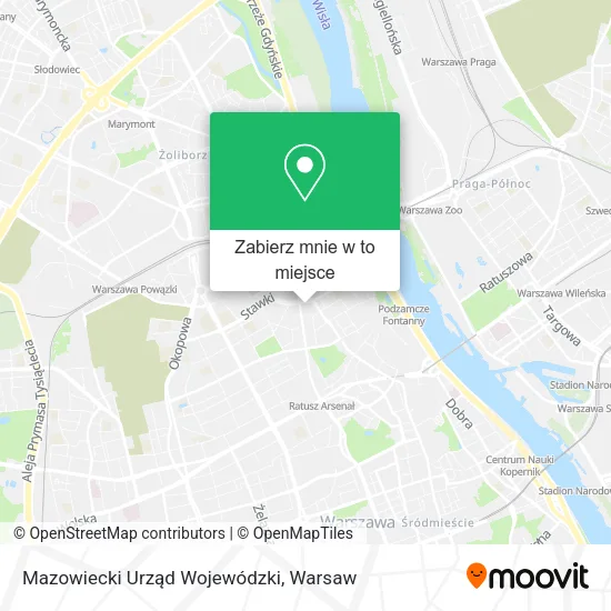 Mapa Mazowiecki Urząd Wojewódzki