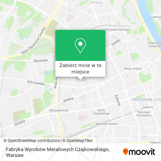 Mapa Fabryka Wyrobów Metalowych Czajkowskiego