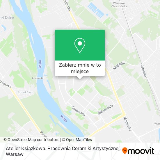 Mapa Atelier Książkowa. Pracownia Ceramiki Artystycznej