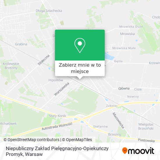 Mapa Niepubliczny Zakład Pielęgnacyjno-Opiekuńczy Promyk