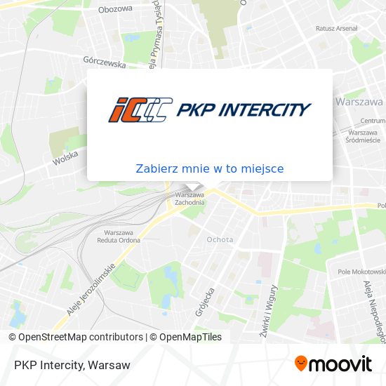 Mapa PKP Intercity
