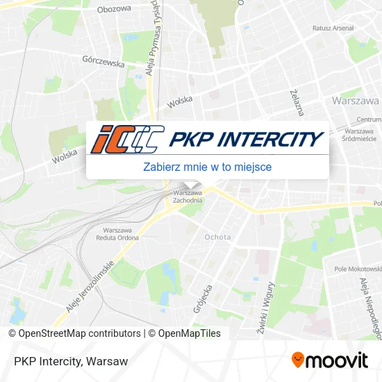 Mapa PKP Intercity