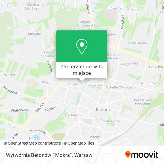 Mapa Wytwórnia Betonów ""Mokra""