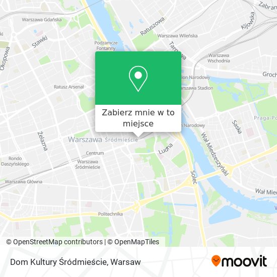 Mapa Dom Kultury Śródmieście